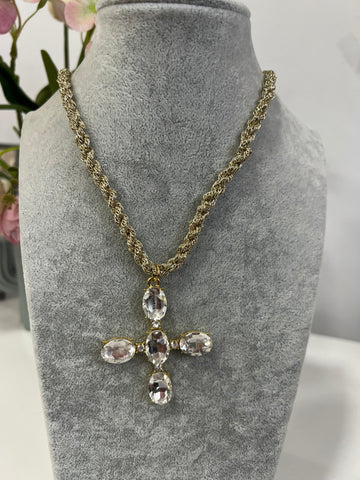 Collar Cruz Blanca