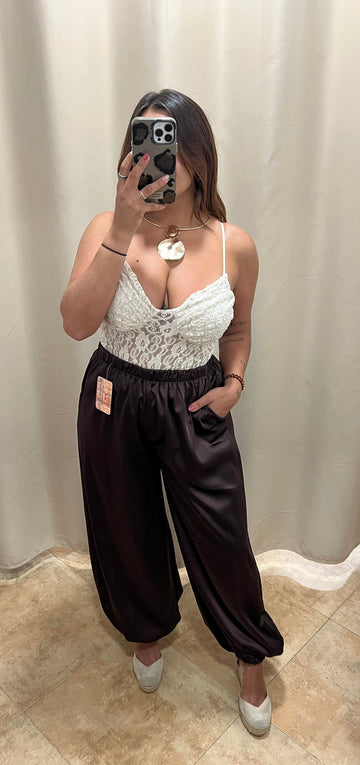 Pantalon Satinado Brown