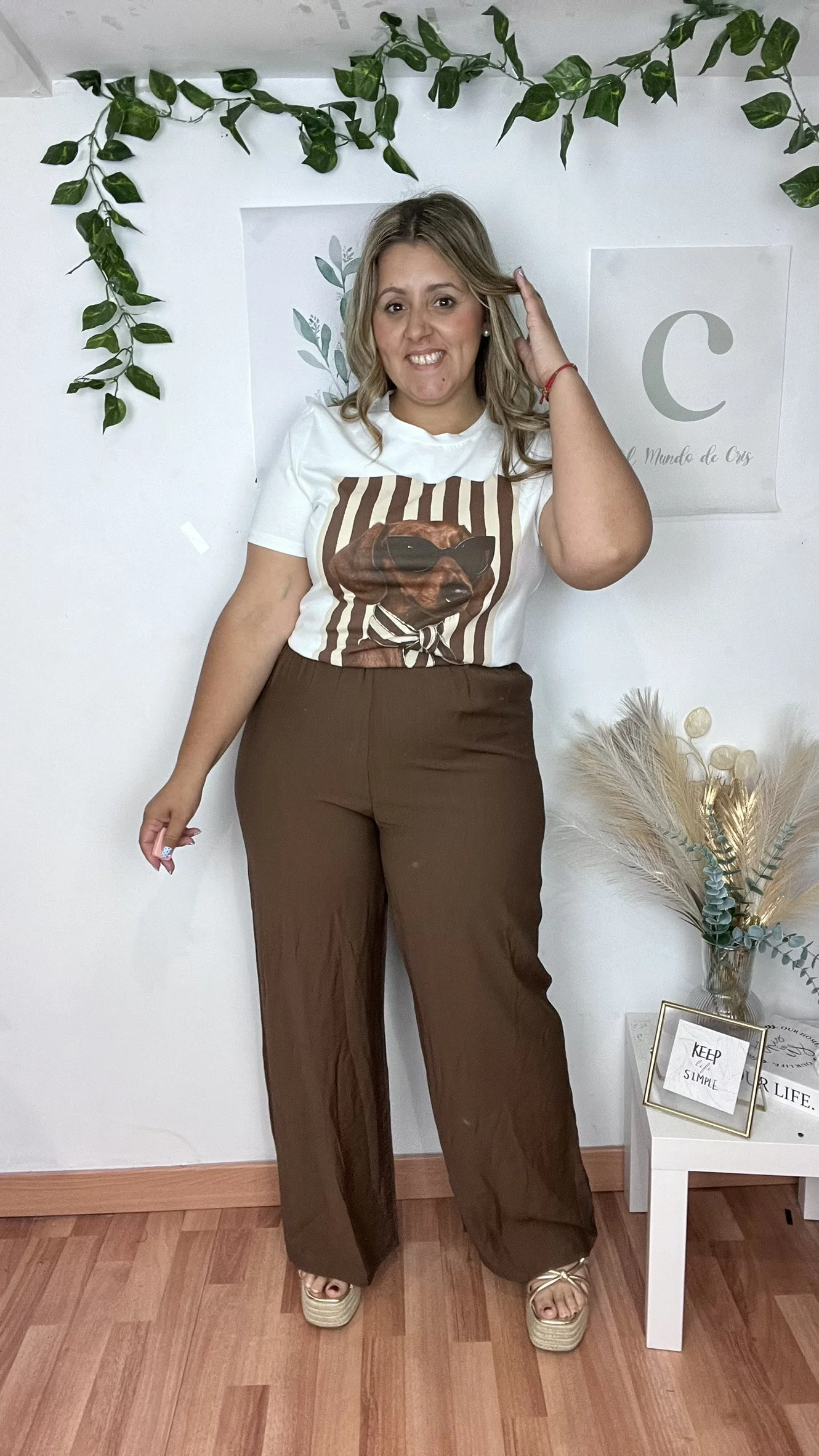 Camiseta Gafas Marron