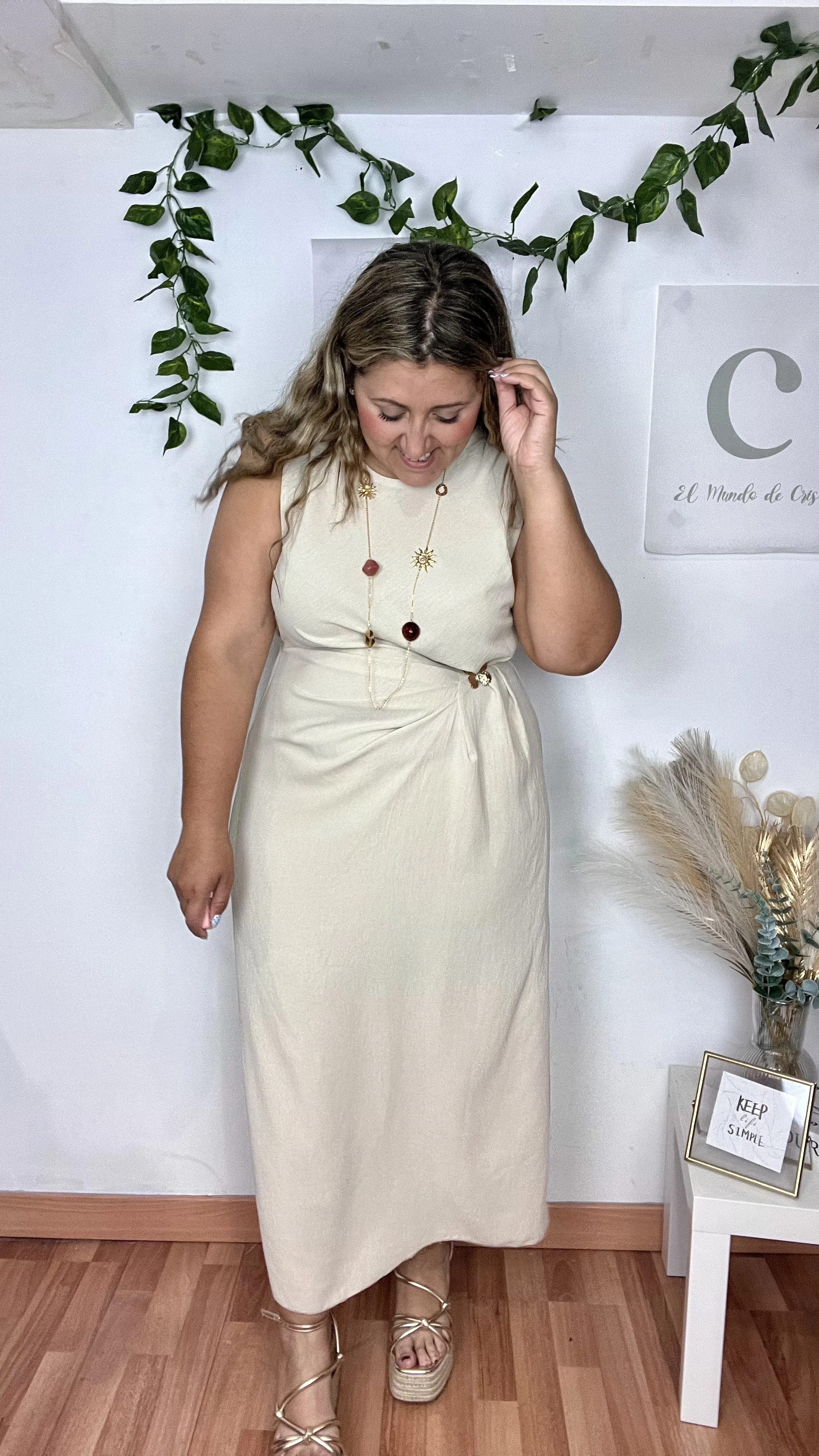 Vestido Mariposa Beis