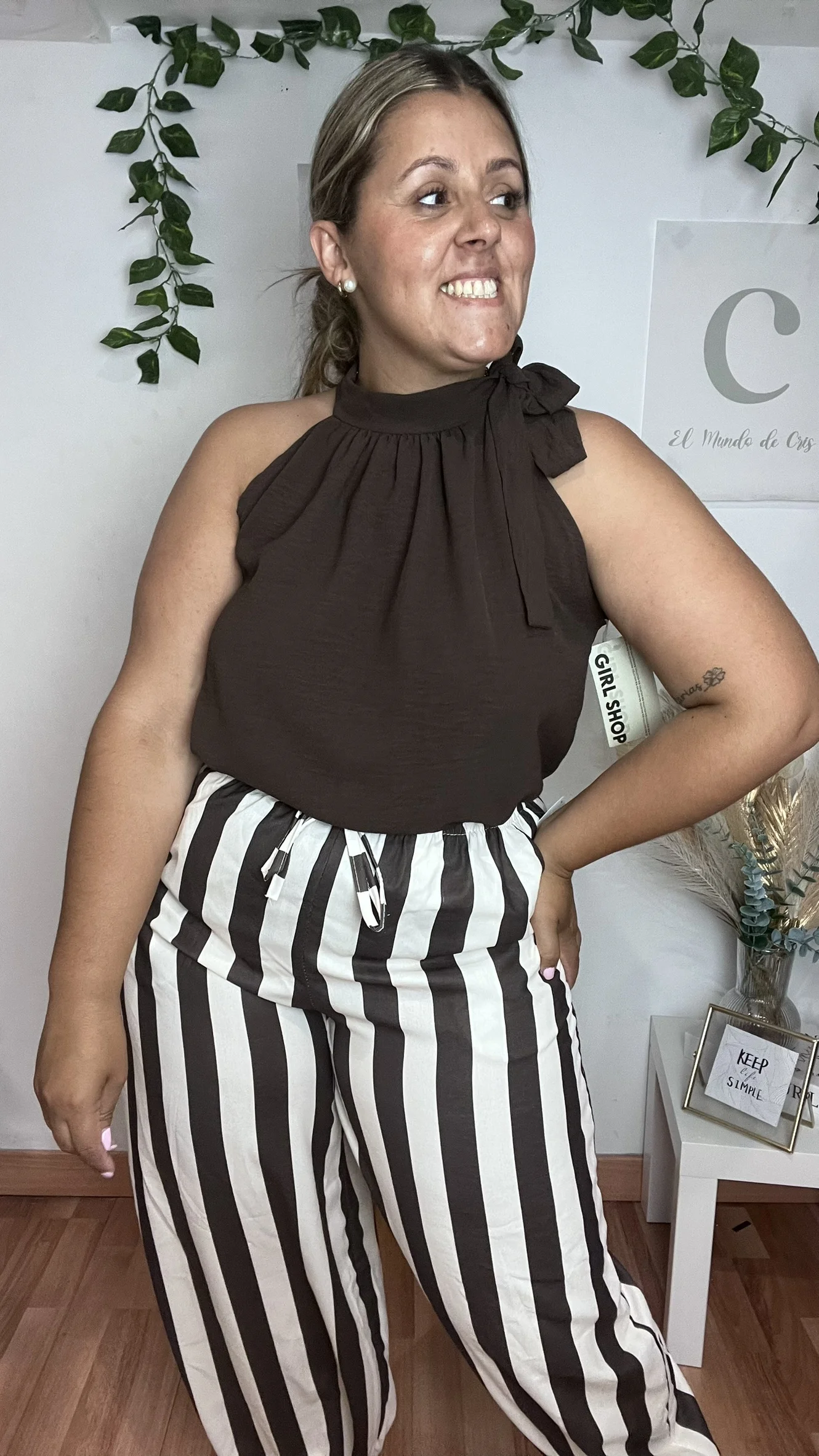 Camisa Lorena Chocolate