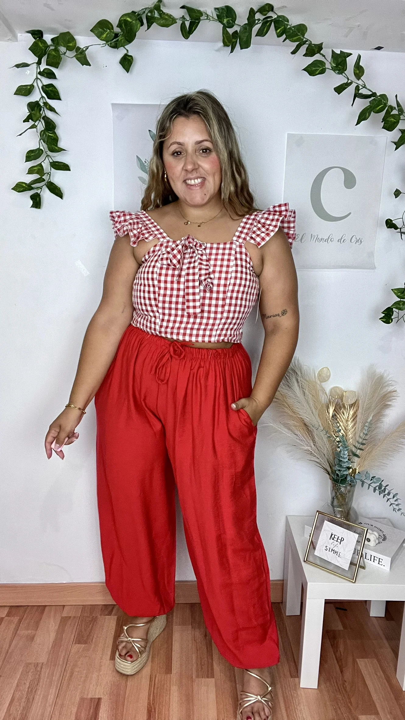 Pantalon Denia Rojo