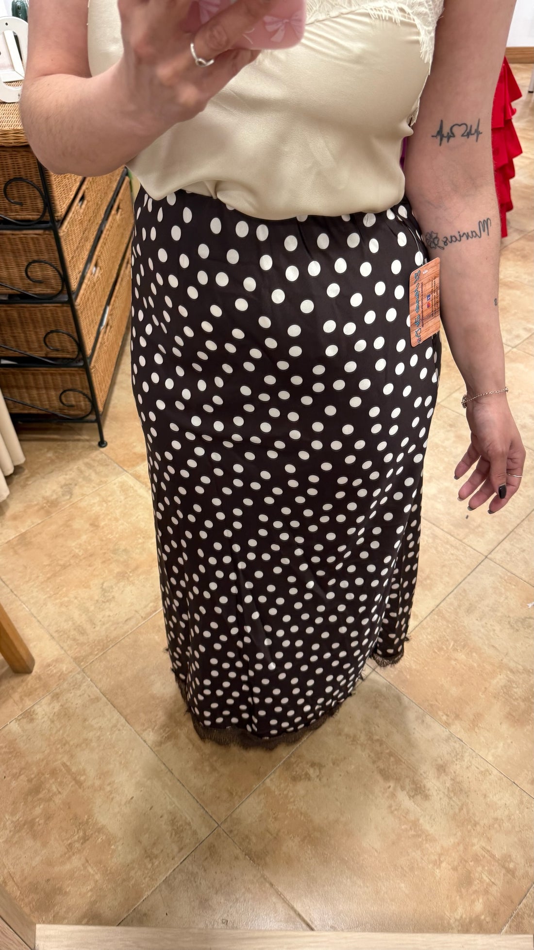 Falda Satinada Lunar Chocolate