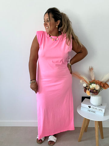Vestido Fluor Hombreras