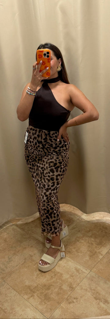Falda Leopard